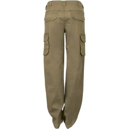 Ladies Heritage Cargo Trousers Khaki Back